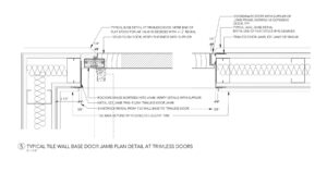 Architectural detail drawings of crown molding, casing, and base trim for a historic Chelsea, NYC brownstone renovation. The plans include specifications for second floor additions and renovations, showcasing precise measurements and design notes for maintaining architectural integrity.